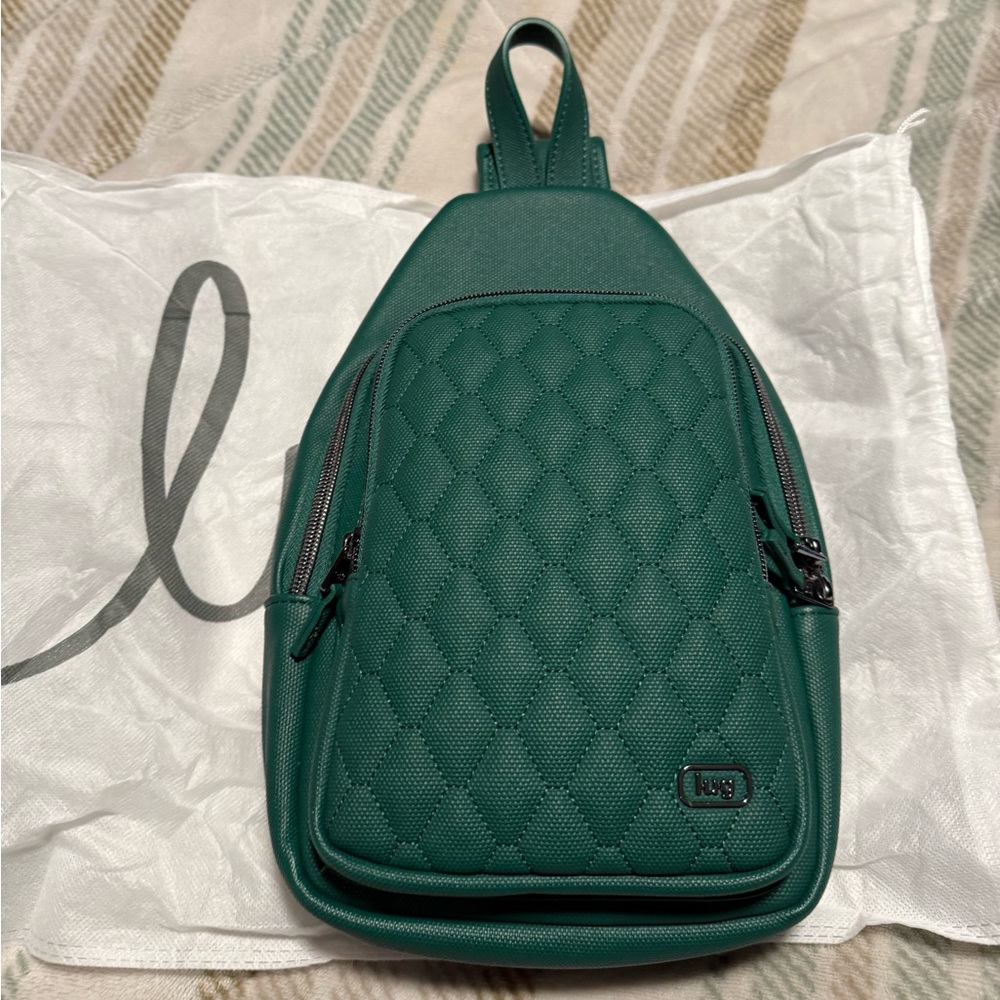 Lug Matte Luxe Sling Bag- Scurry- Wickedly Green